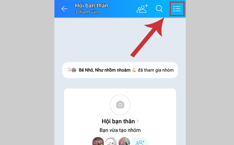 Chọn biểu tượng Dấu 3 gạch
